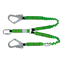 Forked Elasticated Webbing Lanyard With Energy Absorber